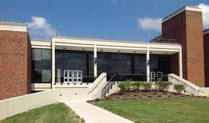 Exterior view of the main entrance (facing East Henrietta Road) at the Brighton Campus